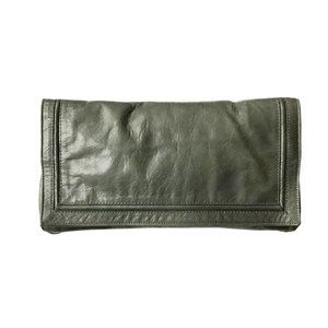 Vintage Grey  Dark Grey Pochette Spanish Soft leather with Detachable Strap